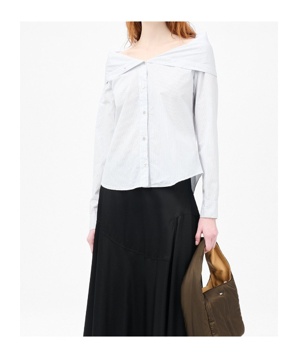 Our Legacy Diner Pinstripe Super Poplin In Gray
