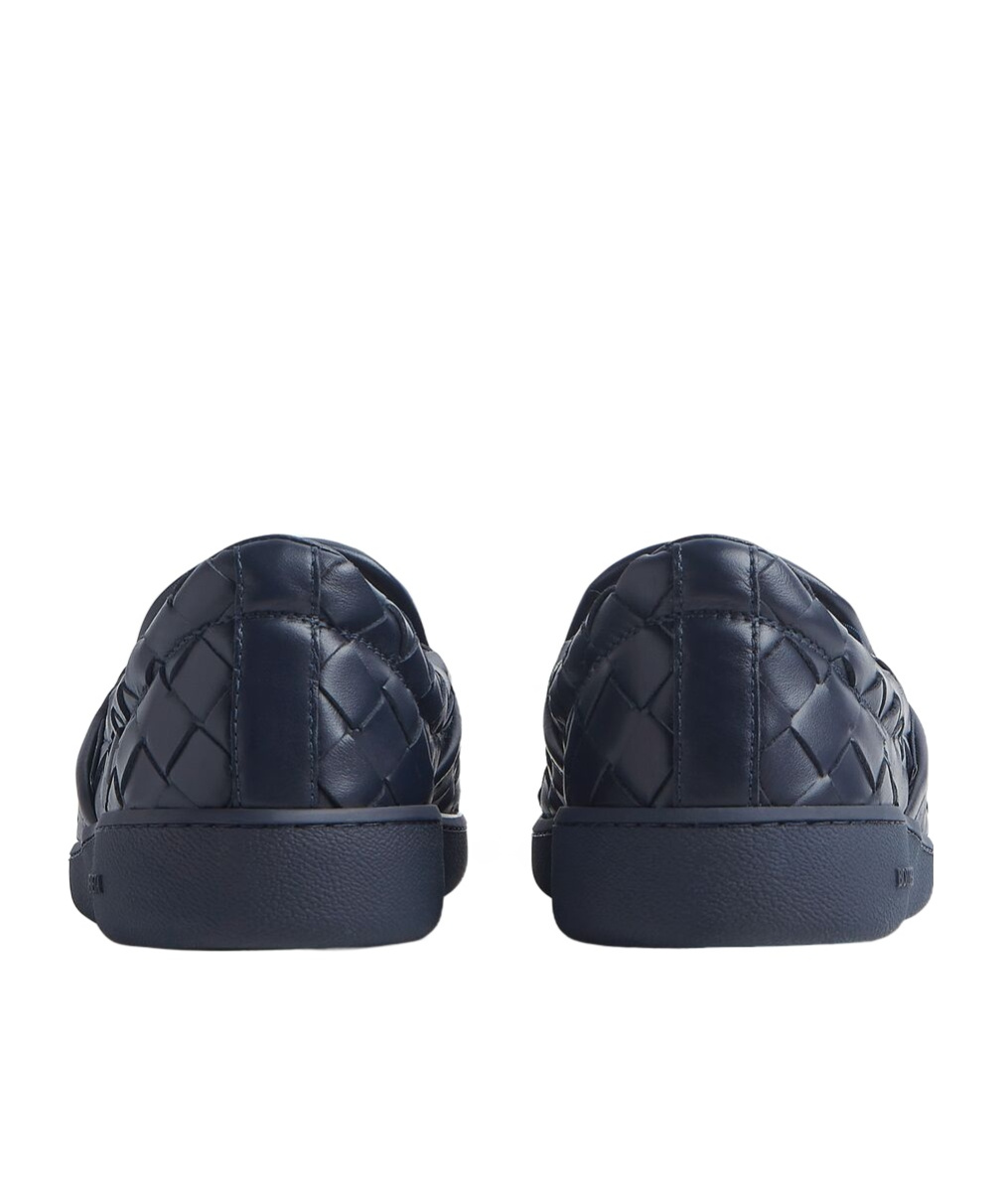 Bottega Veneta Sawyer Knitted Pattern Sneakers In Black