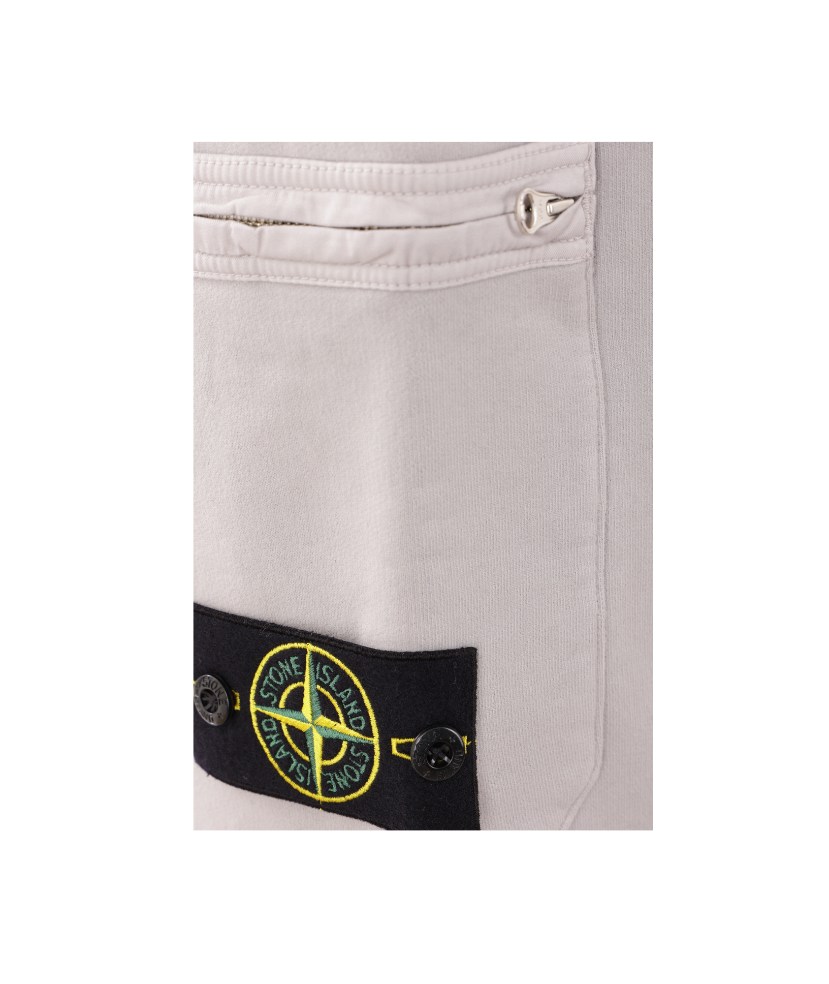 Stone Island Logo Shorts In Gray