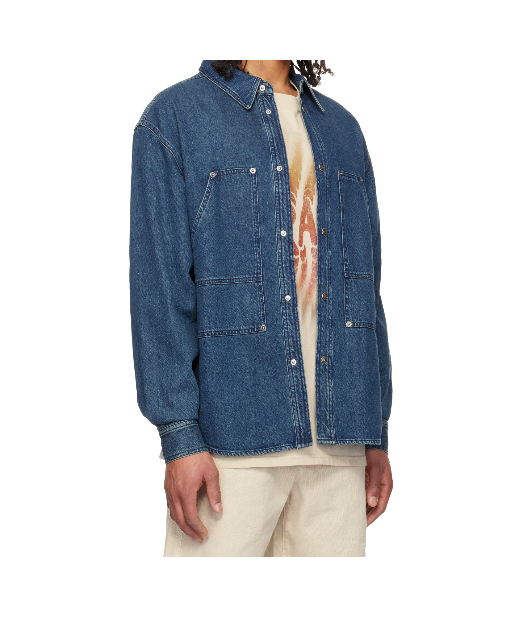 Isabel Marant Blue Owenn Shirt In Blue
