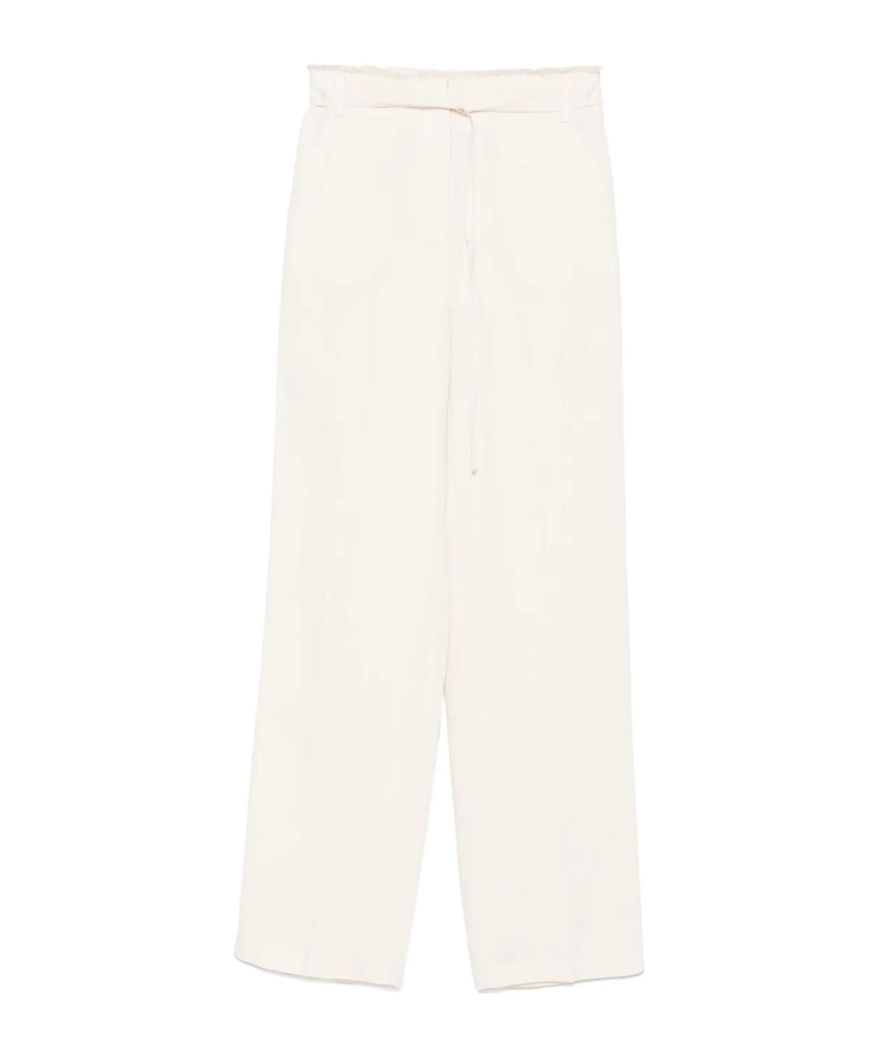 Patrizia Pepe Frayed Trousers In White