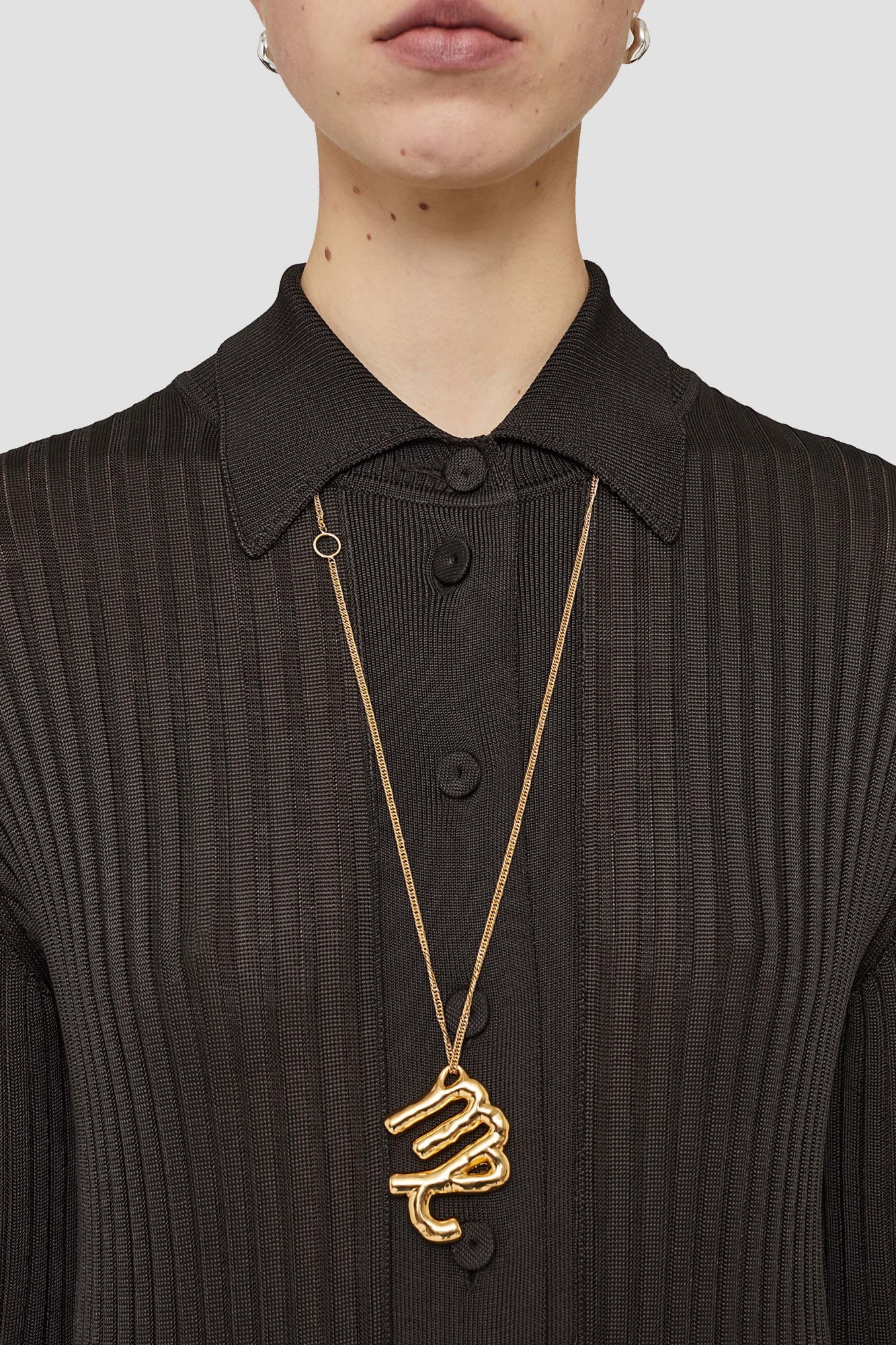 JIL SANDER ZODIAC-SIGN PENDANT NECKLACE 