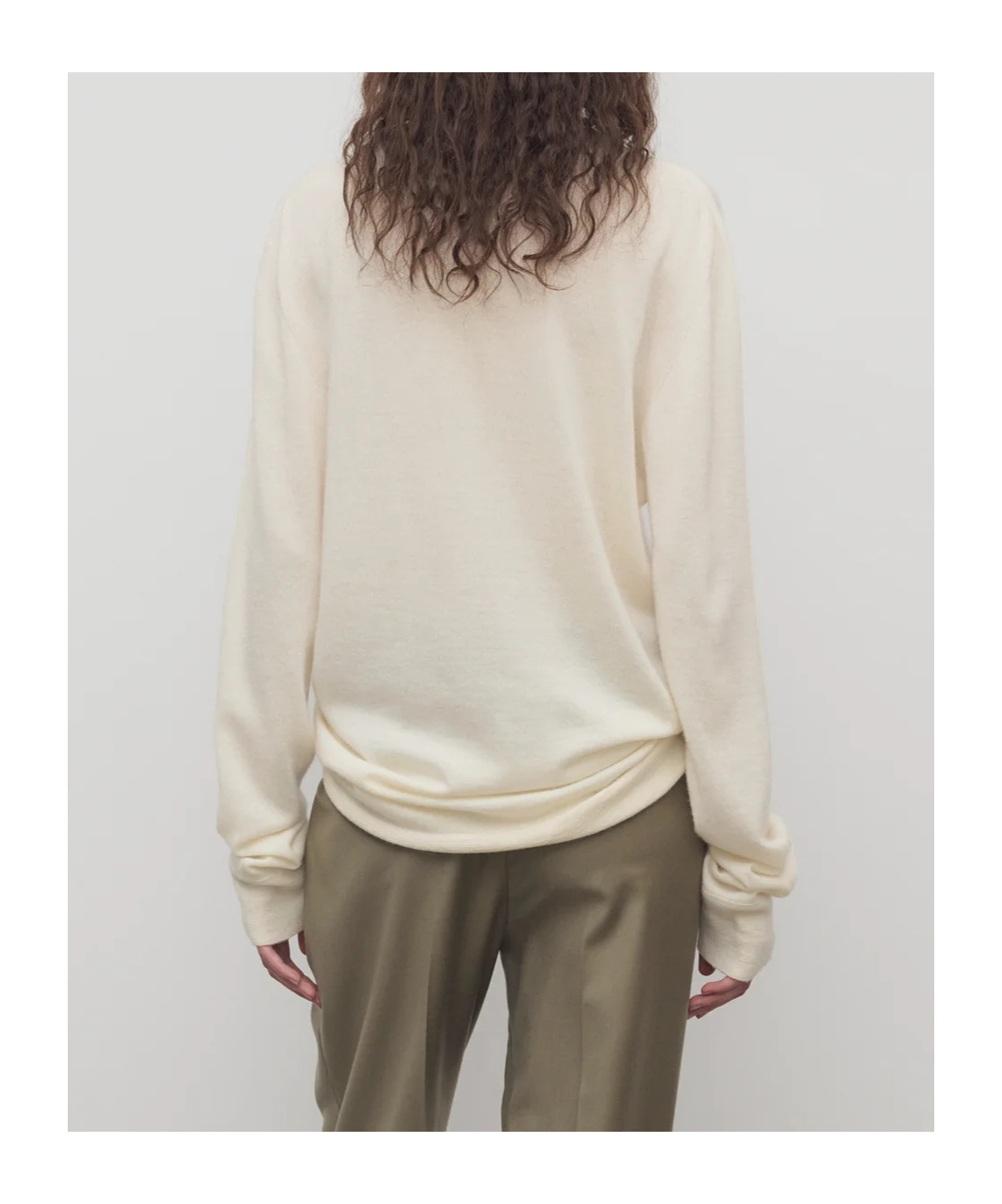 The Row Long-sleeved Wool Sweater In White