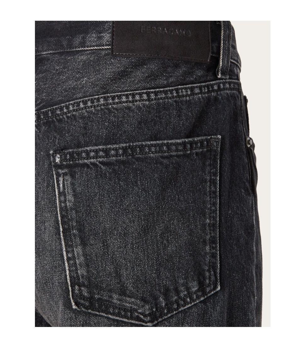 Ferragamo Five Pocket Trousers In Black