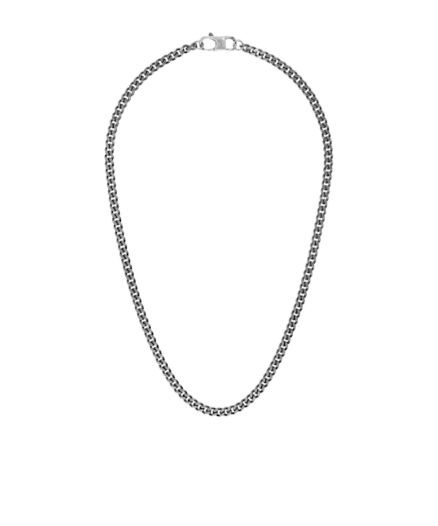 Mm6 Maison Margiela Curb Chain Necklace In Gray