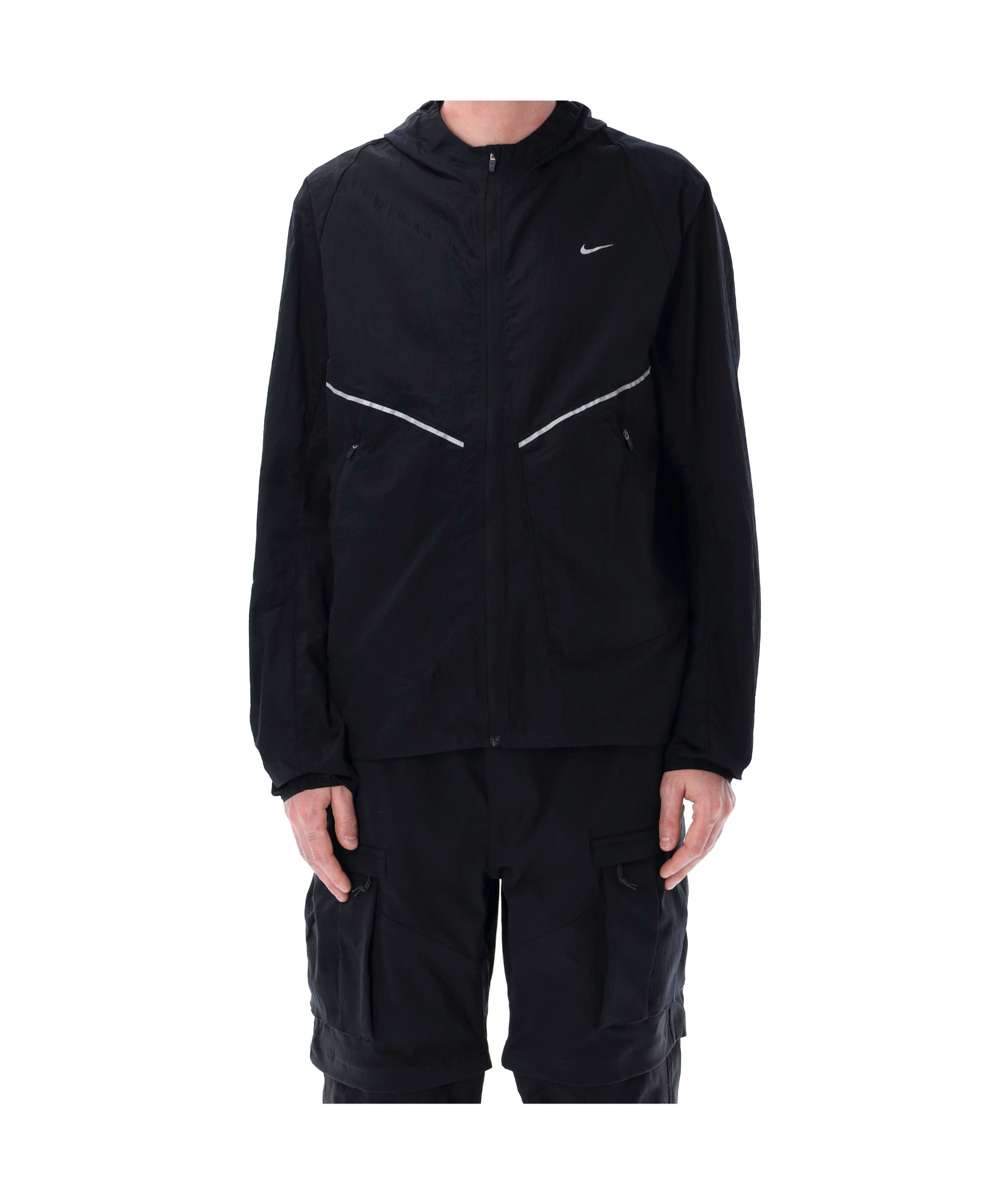 Nike Div Windrunner Hooded Jacket In Black