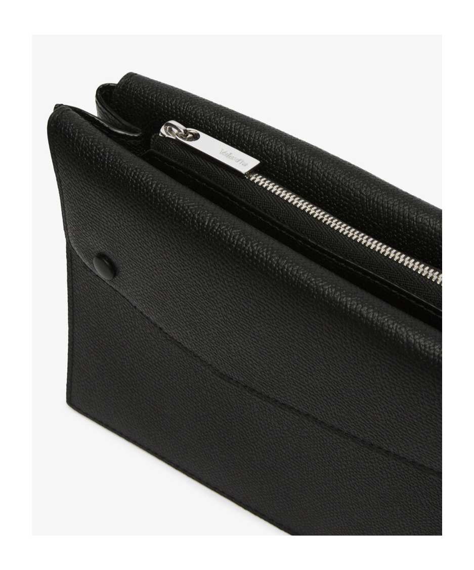Valextra Pocket Messenger Bag In Black