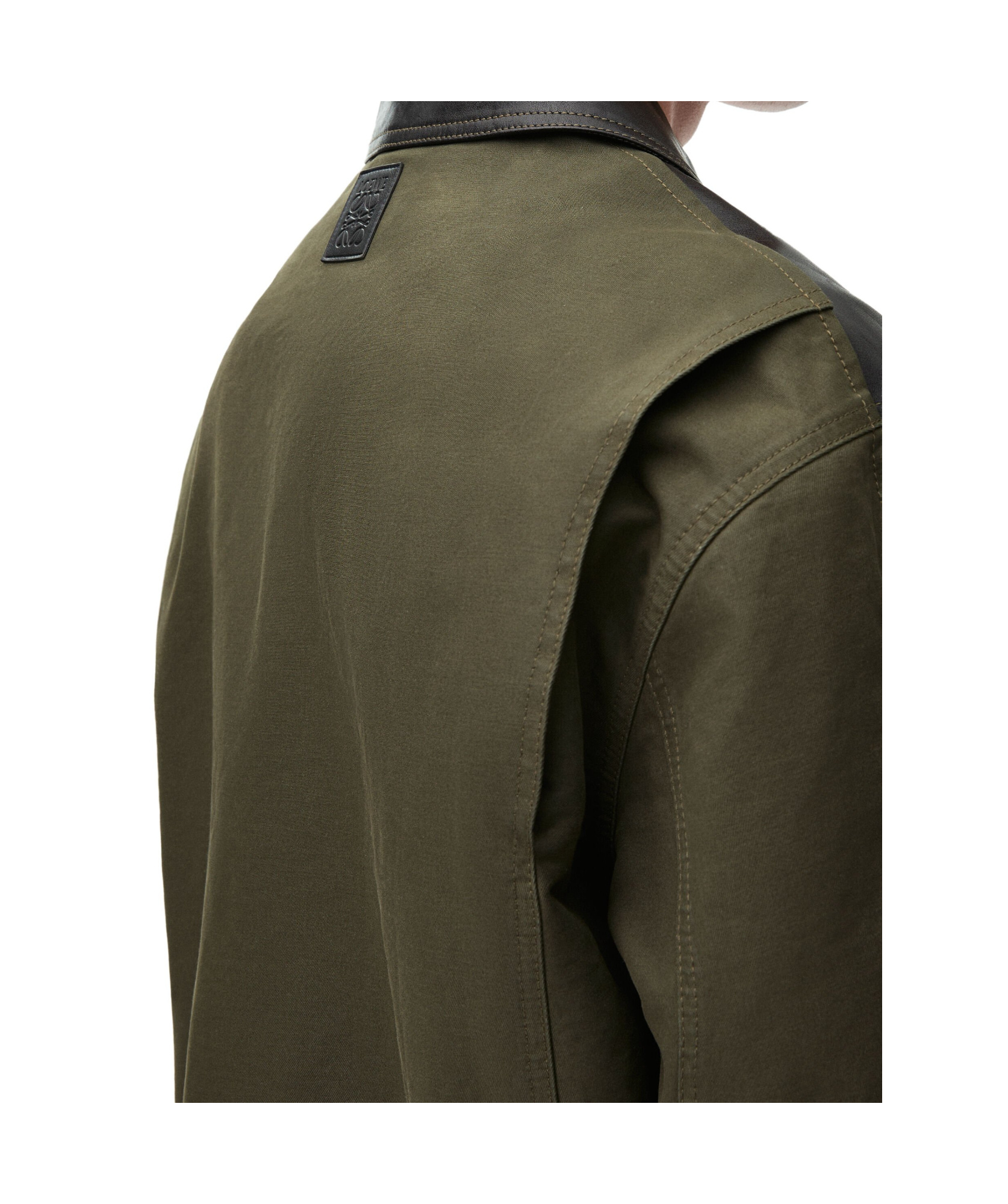 Loewe Leather And Canvas-blend Bomber Jacket In Black