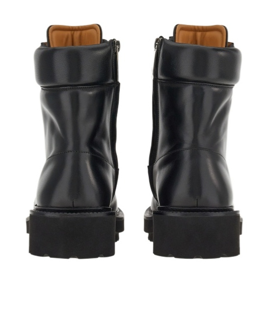 Ferragamo Leather Lace-up Boots In Black
