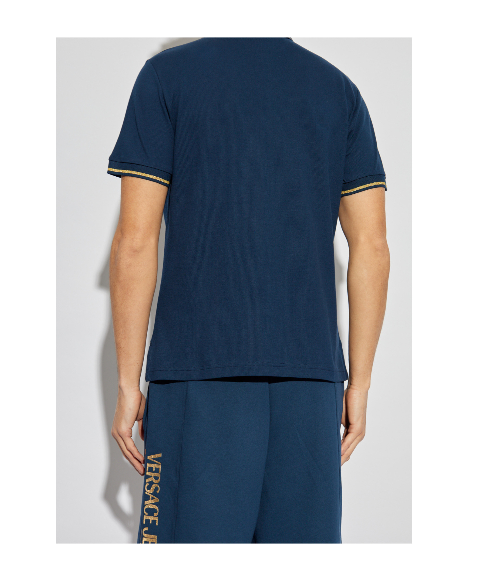 VERSACE JEANS VERSACE JEANS COUTURE LOGO EMBROIDERED POLO SHIRT