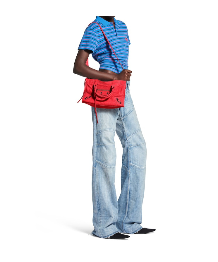 Balenciaga Small Le City Leather Satchel In Red
