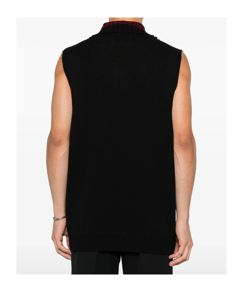 Vivienne Westwood V-neck Sleeveless Knitwear In Black