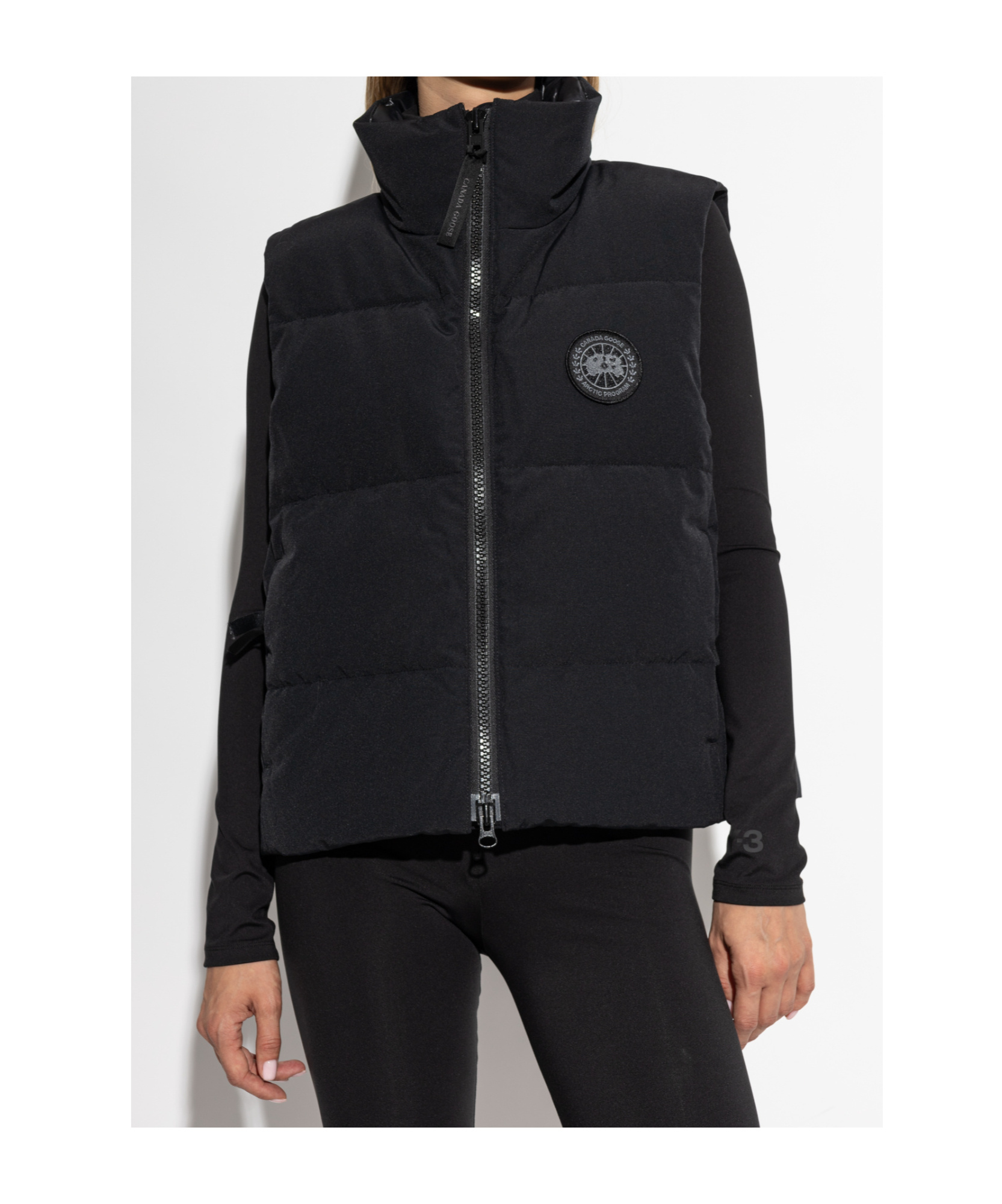 Canada Goose Down-filled Grandview Cropped Gilet In Black