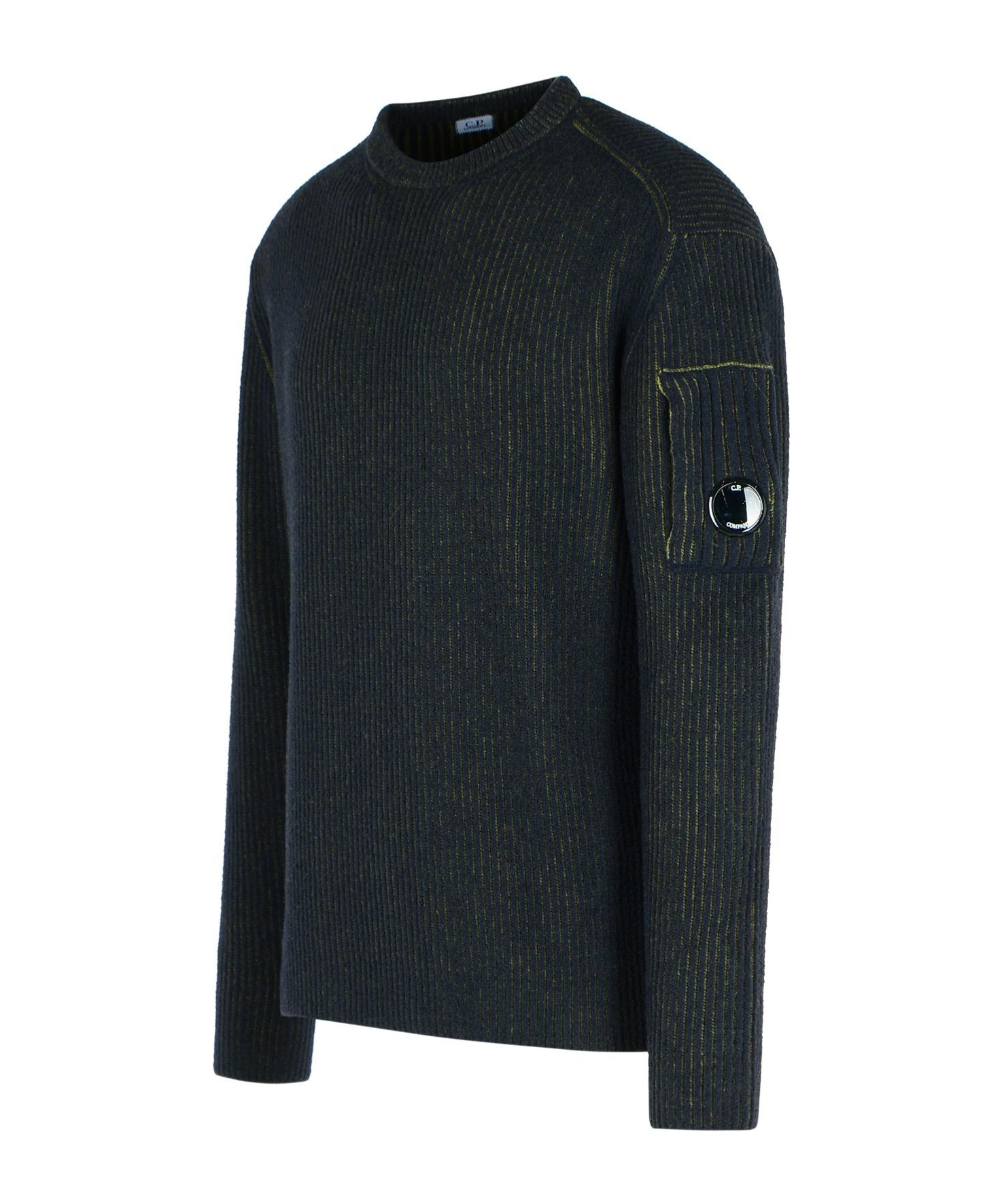 C.p. Company Wool Blend Sweater Arm Pocket In Green