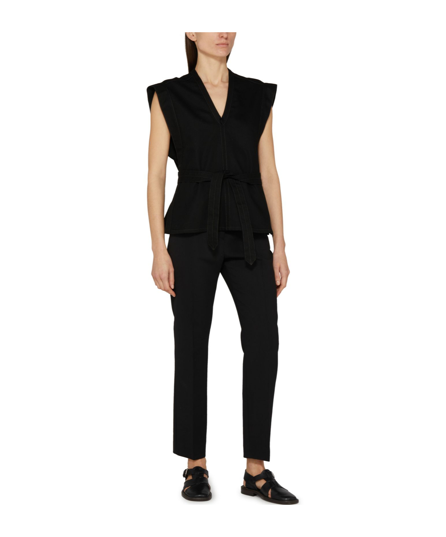 Shop Lemaire Sleeveless Blouse In Black