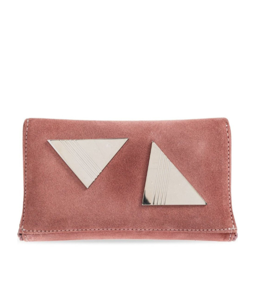 Attico Mini Friday Suede Top Handle Bag In Pink