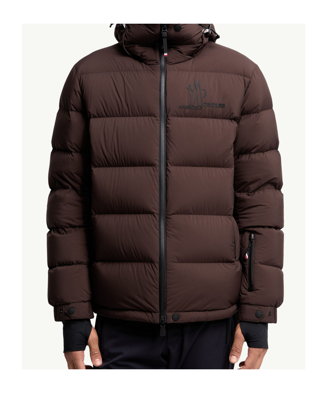 Moncler Isorno Hooded Down Ski Jacket In Brown