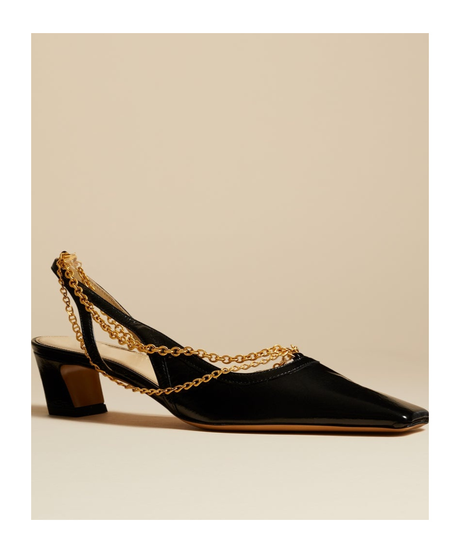 Khaite The Marfa 40mm Slingback Pumps In Black