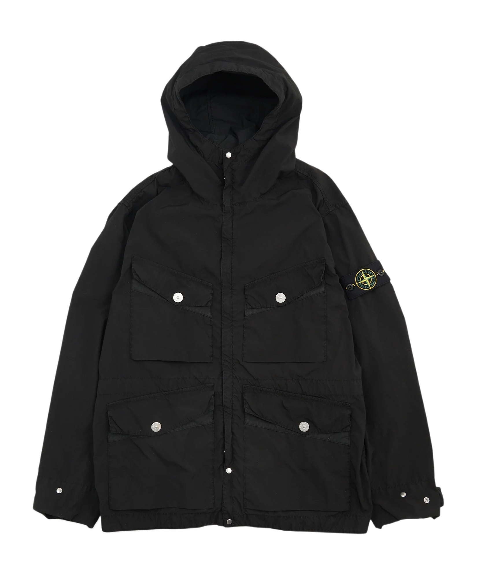 Stone Island Light Compact Touch Poly-tc Jacket Black In Black
