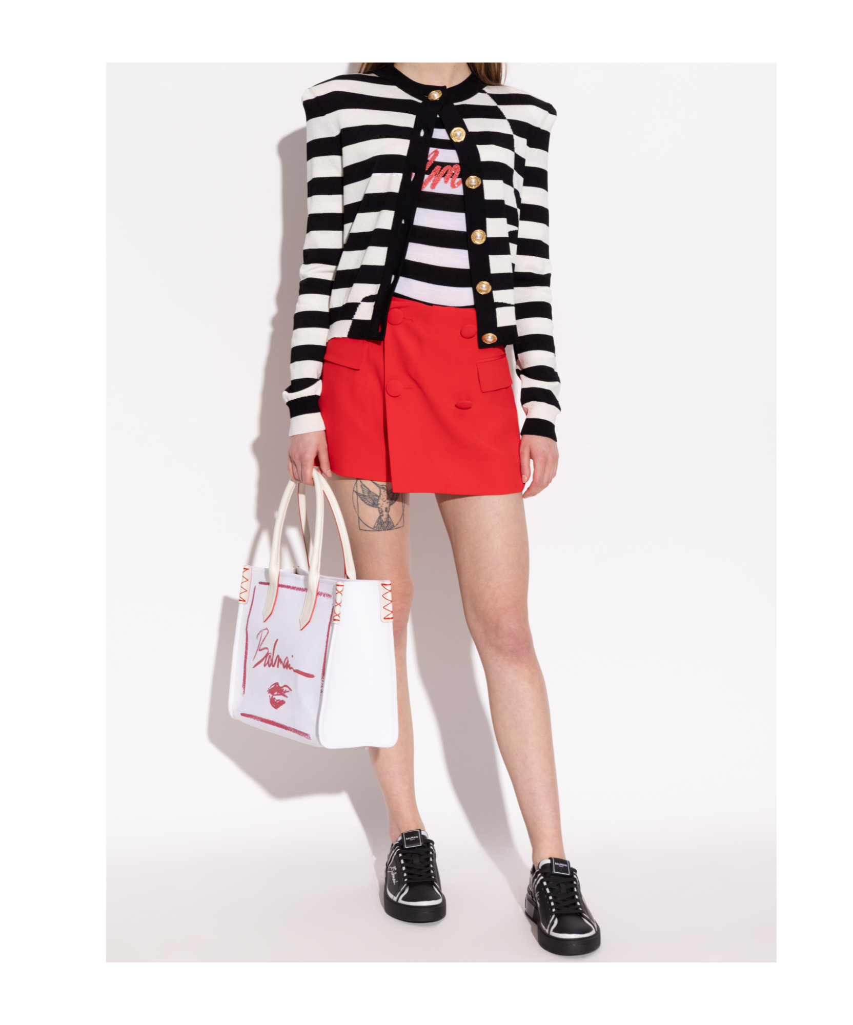 Balmain Logo-print Sneakers In Black