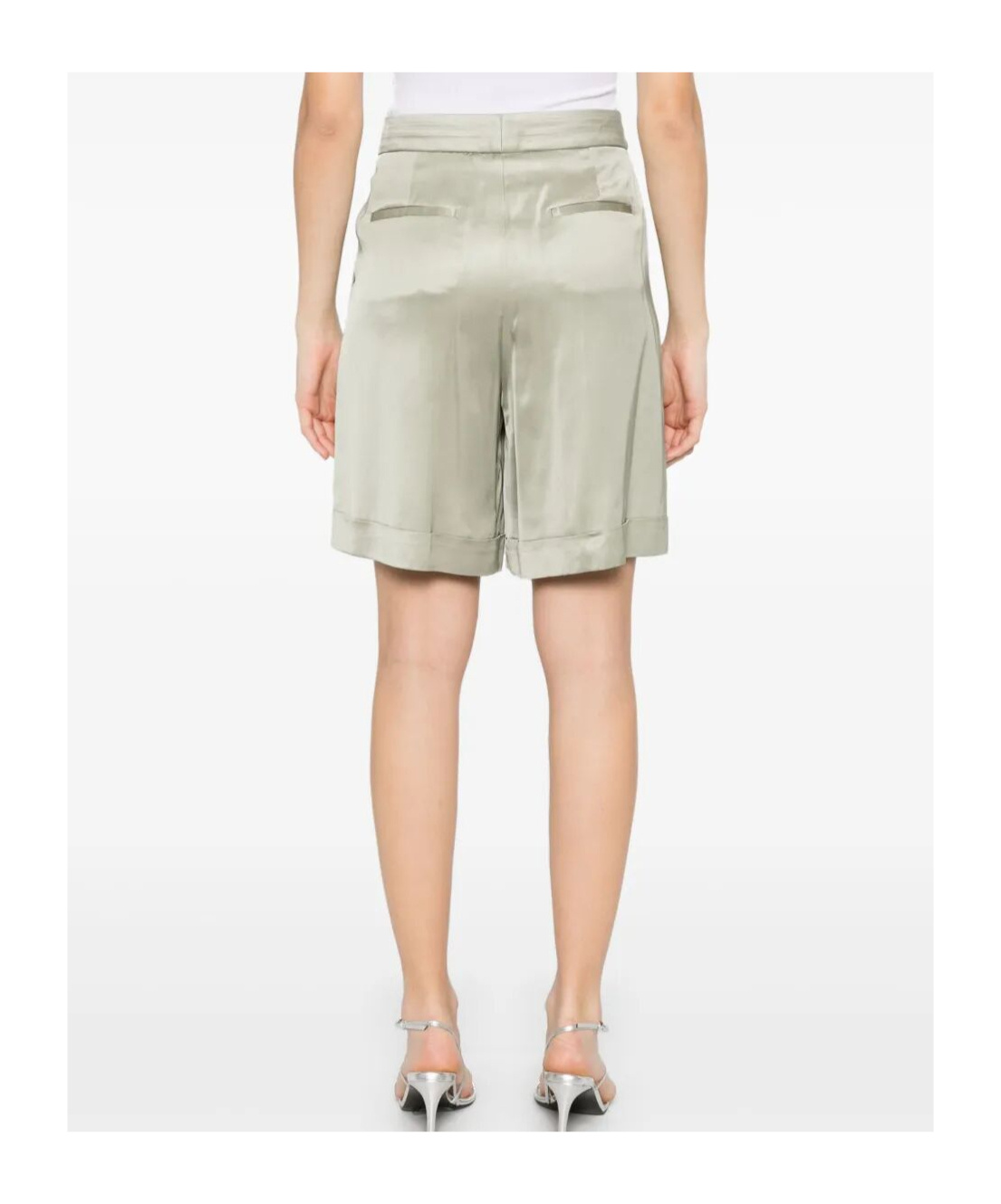 Peserico Tailored Bermuda Shorts With Satin Finish In Nude