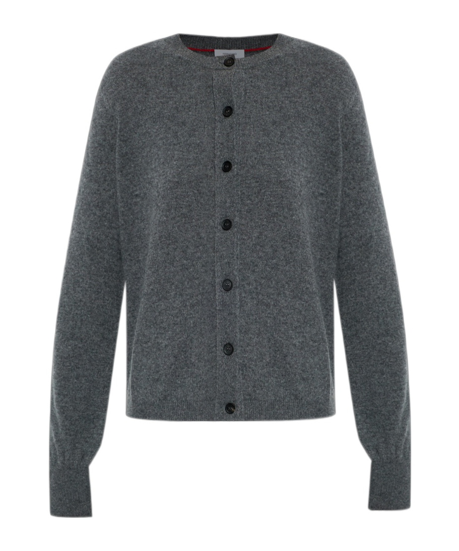 Ferragamo Cashmere Cardigan In Gray