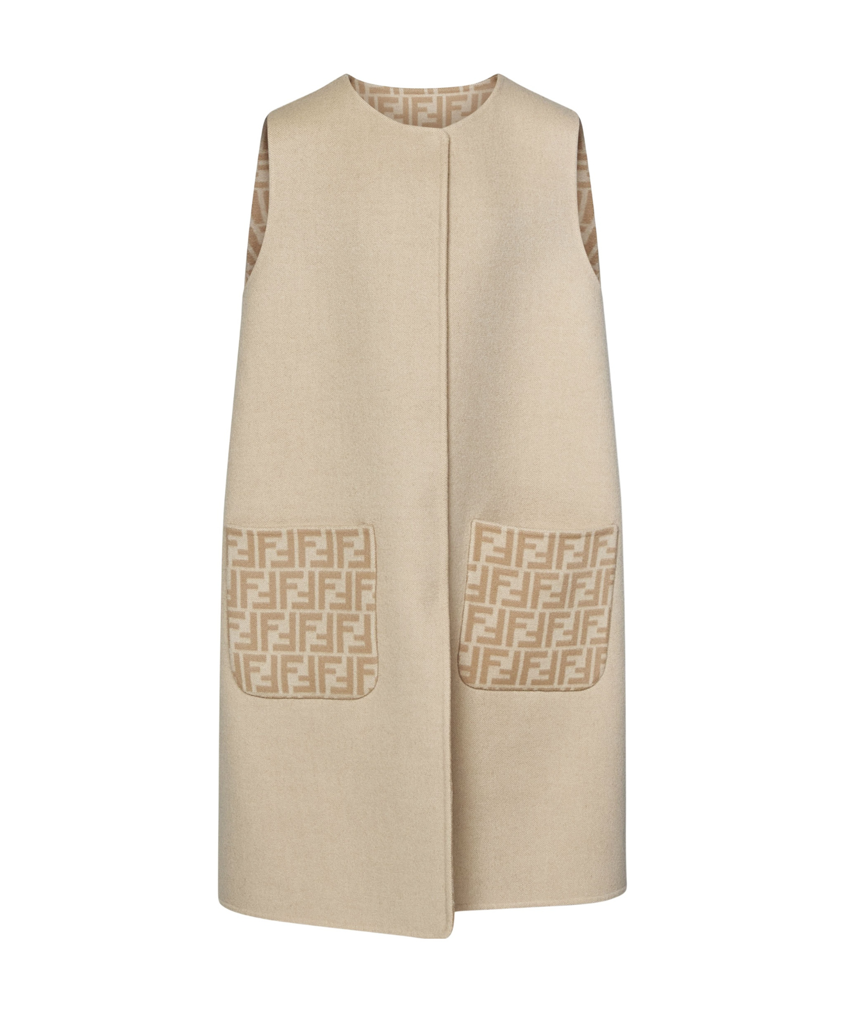 FENDI FENDI KIDS FF MOTIF SLEEVELESS DRESS