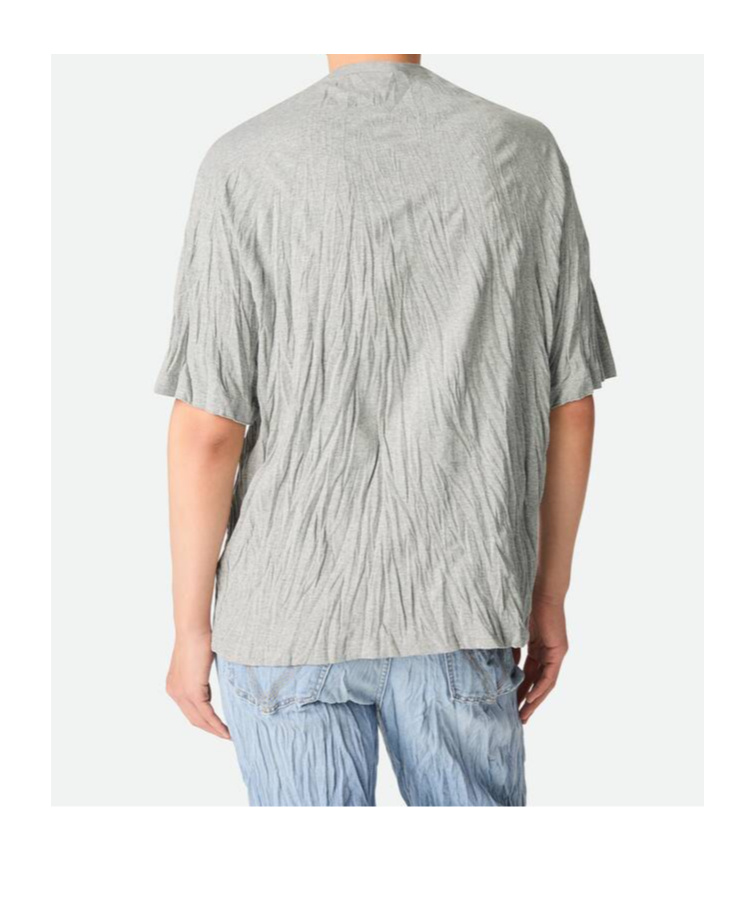 Bottega Veneta Graphic Rabbit-print Crushed Cotton Jersey T-shirt In Gray