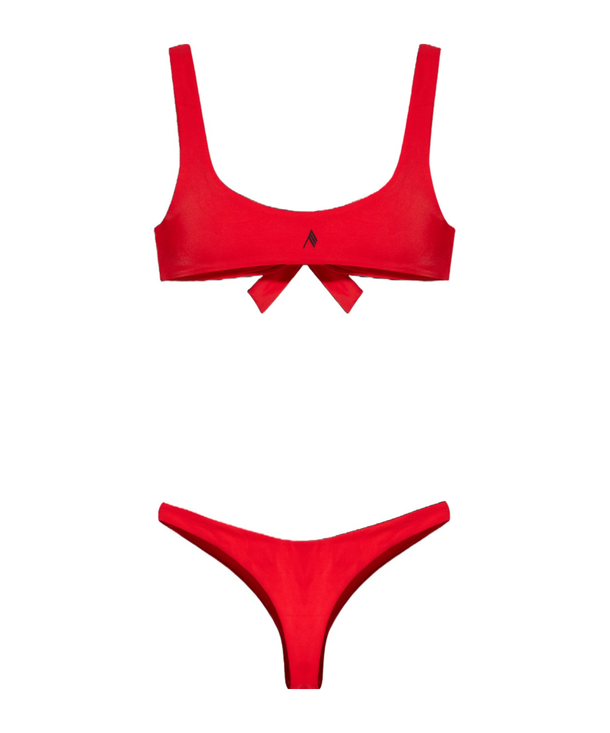 Attico The Logo Printed Bikini In Red