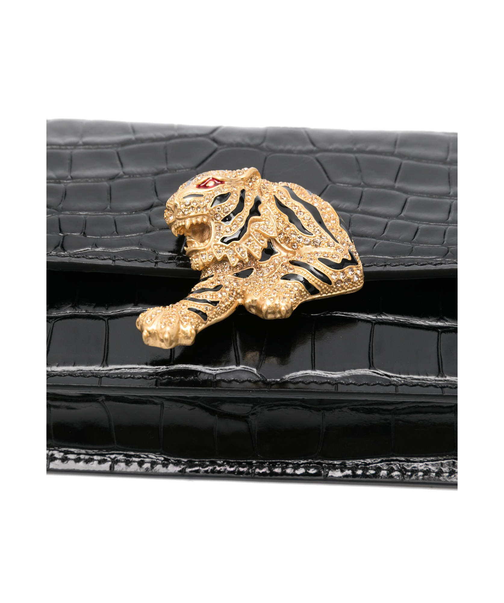 ROBERTO CAVALLI TIGER-PLAQUE CROSS BODY BAG 