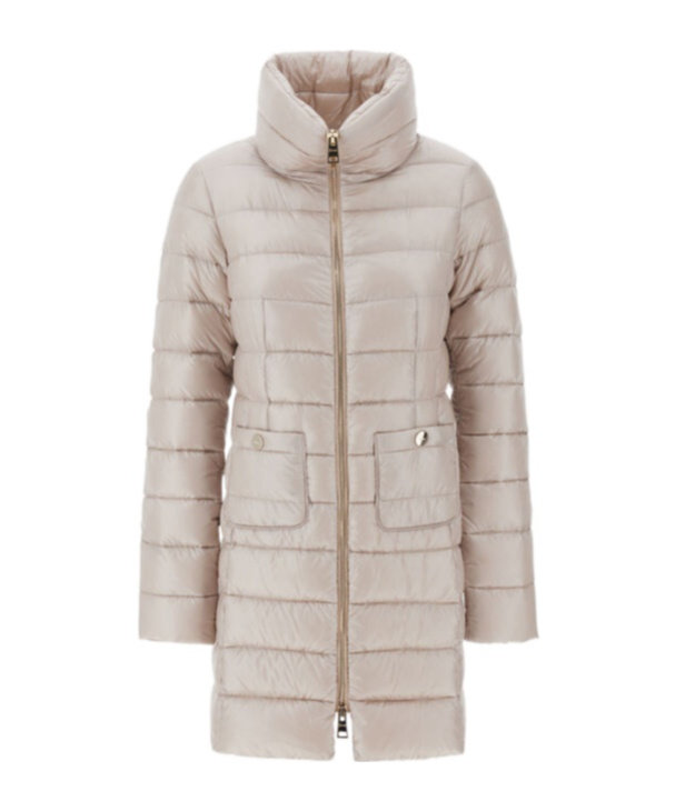 Herno Long-sleeved Down Jacket In Neutral