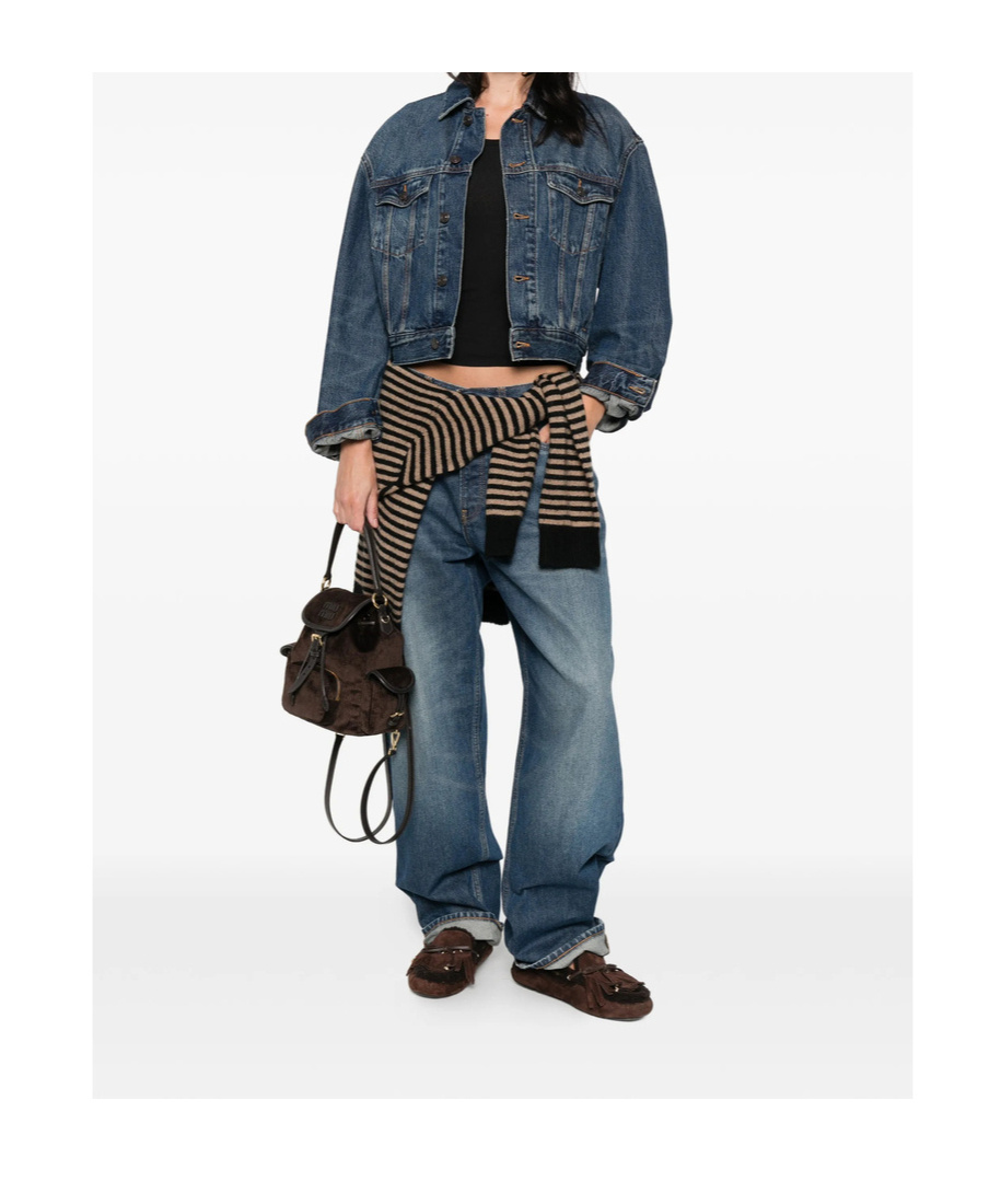 Frame Long-sleeved Denim Jacket In Blue