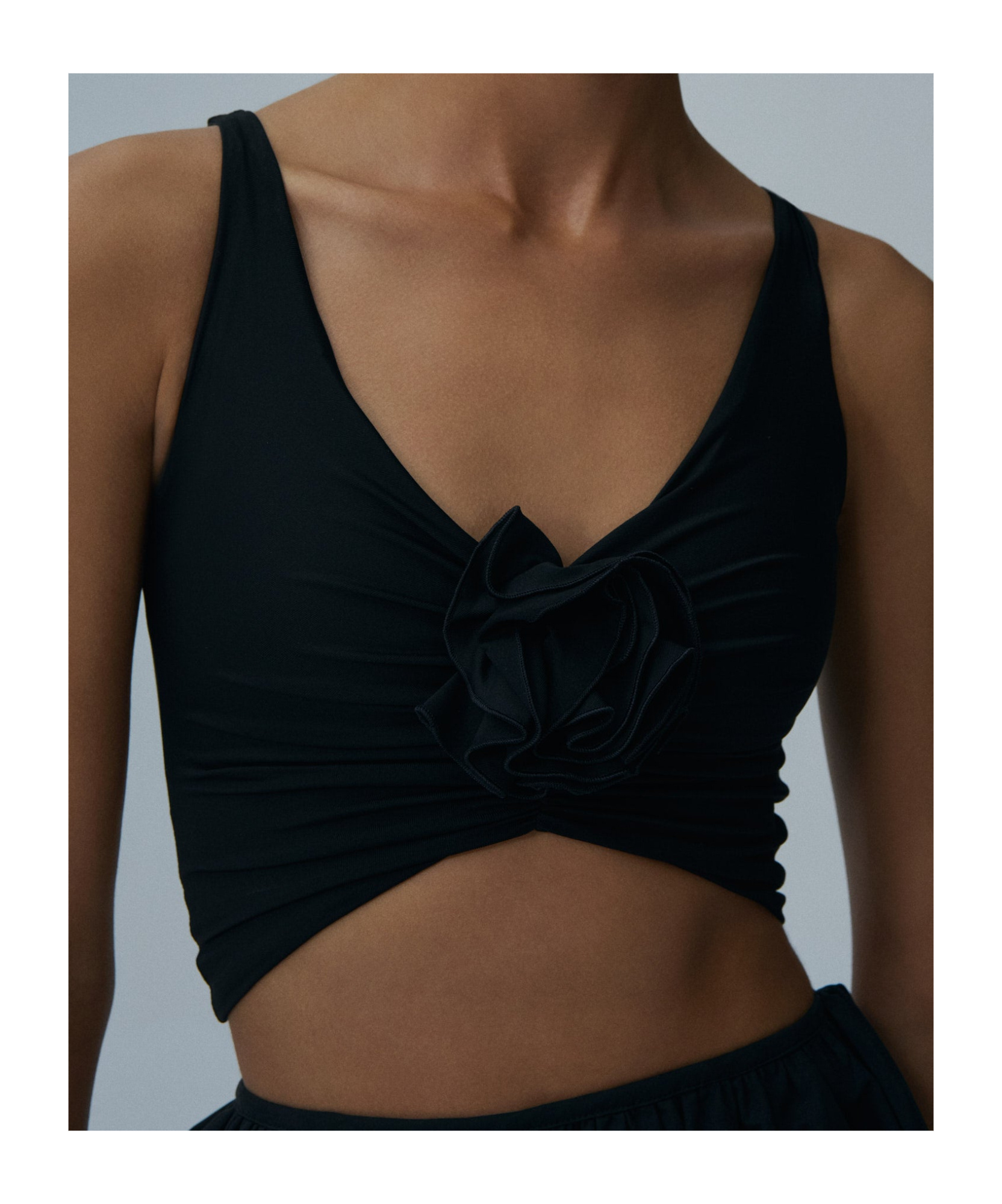Magda Butrym Swim Bra Floral Embellishment In Black