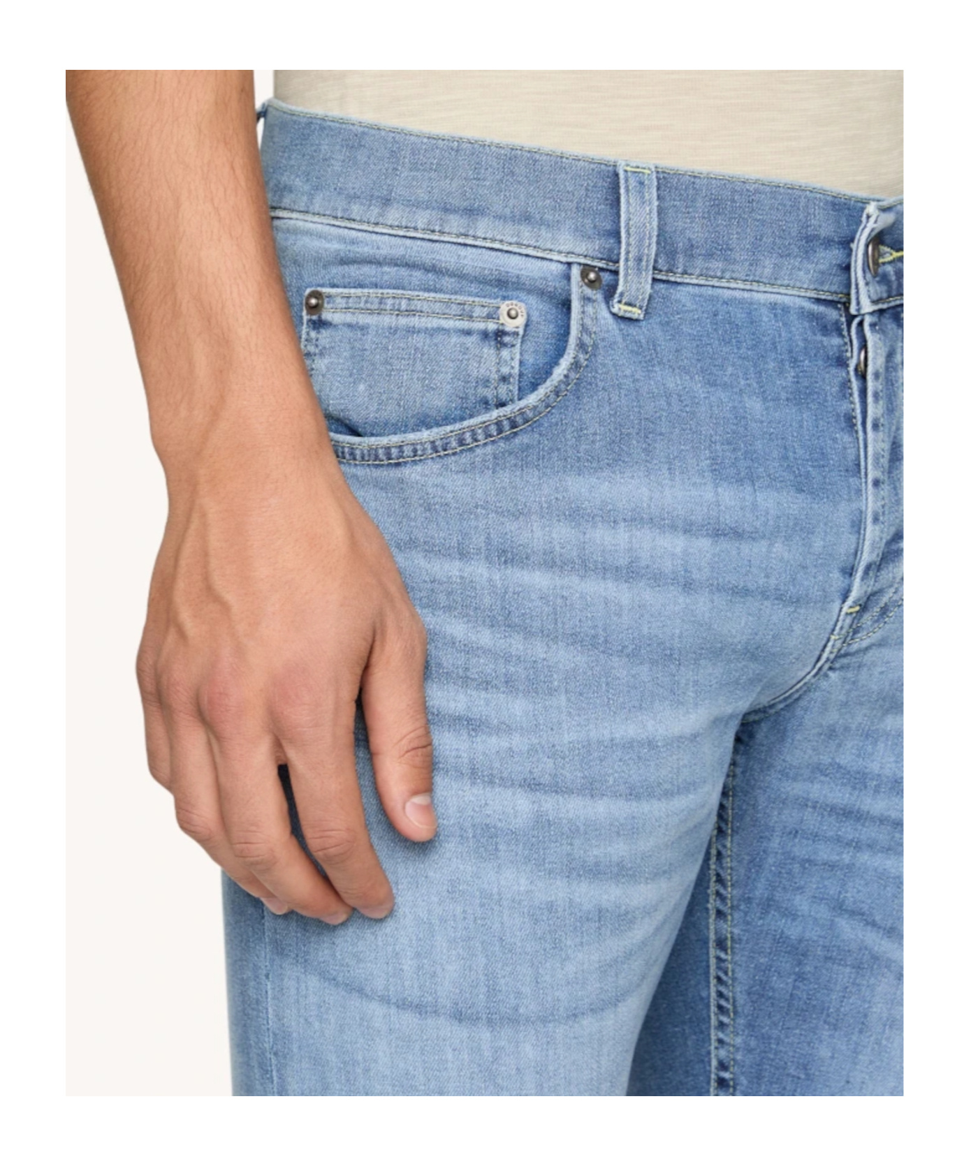 Dondup Denim Trousers With Belt Loops