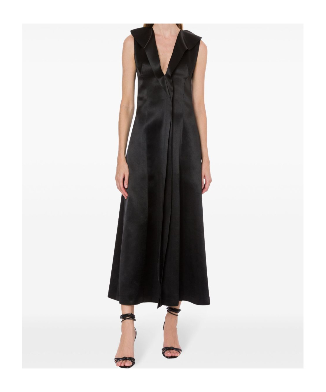 Philosophy Di Lorenzo Serafini Long Duchesse Dress In Black