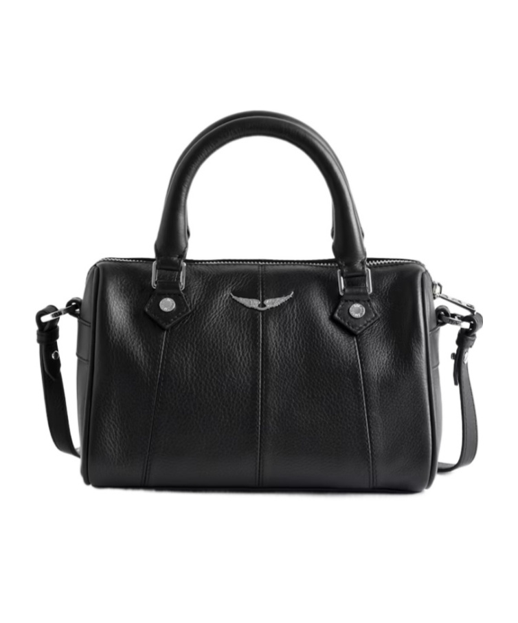 Zadig & Voltaire Xs Sunny Vibe Grained-leather Tote Bag In Black