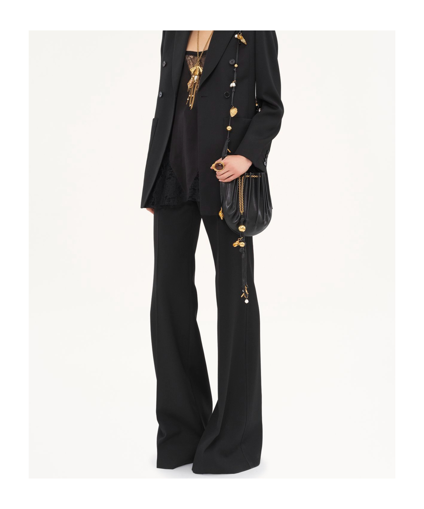 Chloé Women Wool Flare Pants In Blue