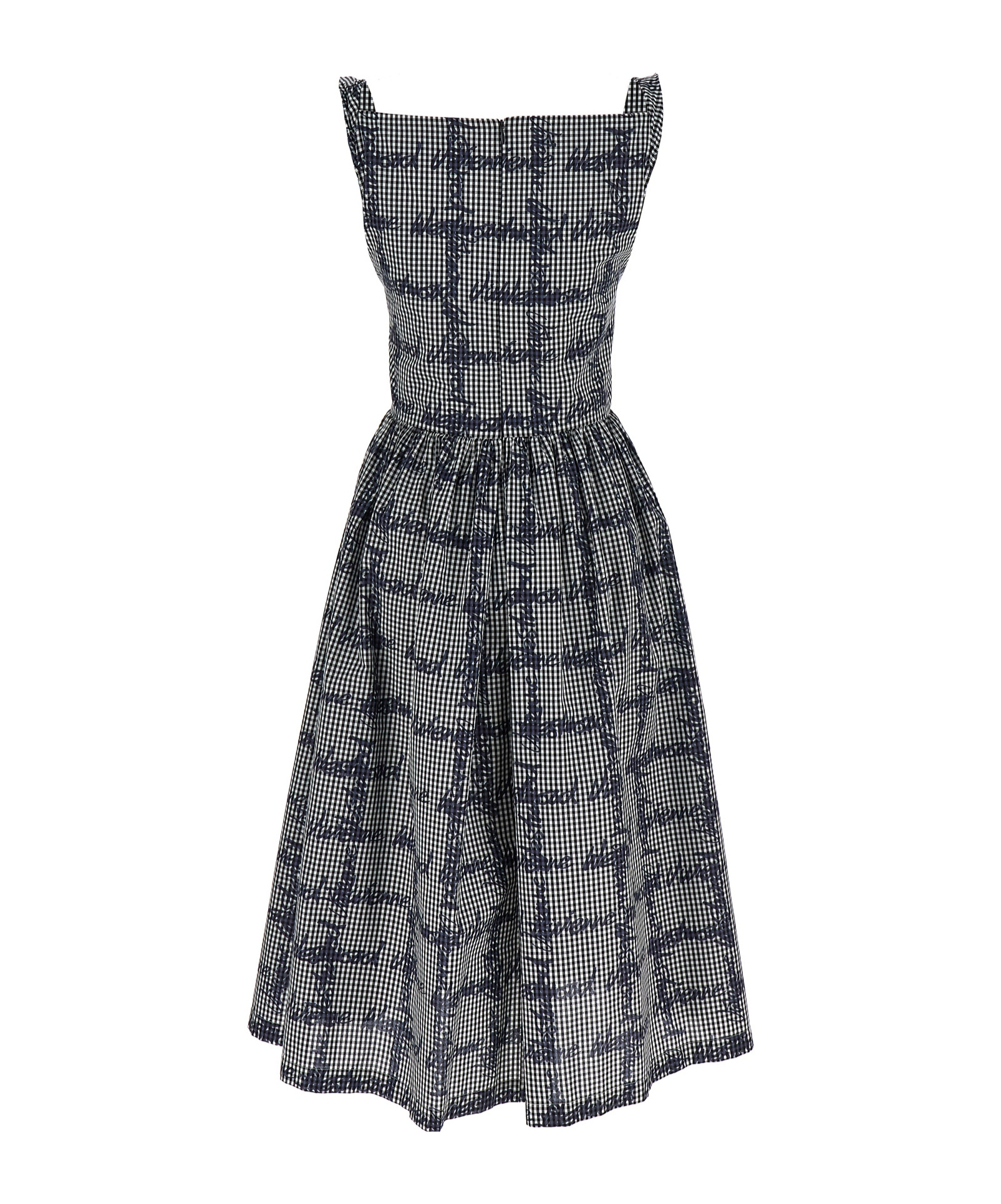 Vivienne Westwood Sunday Gingham Cotton Corset Midi Dress In Black