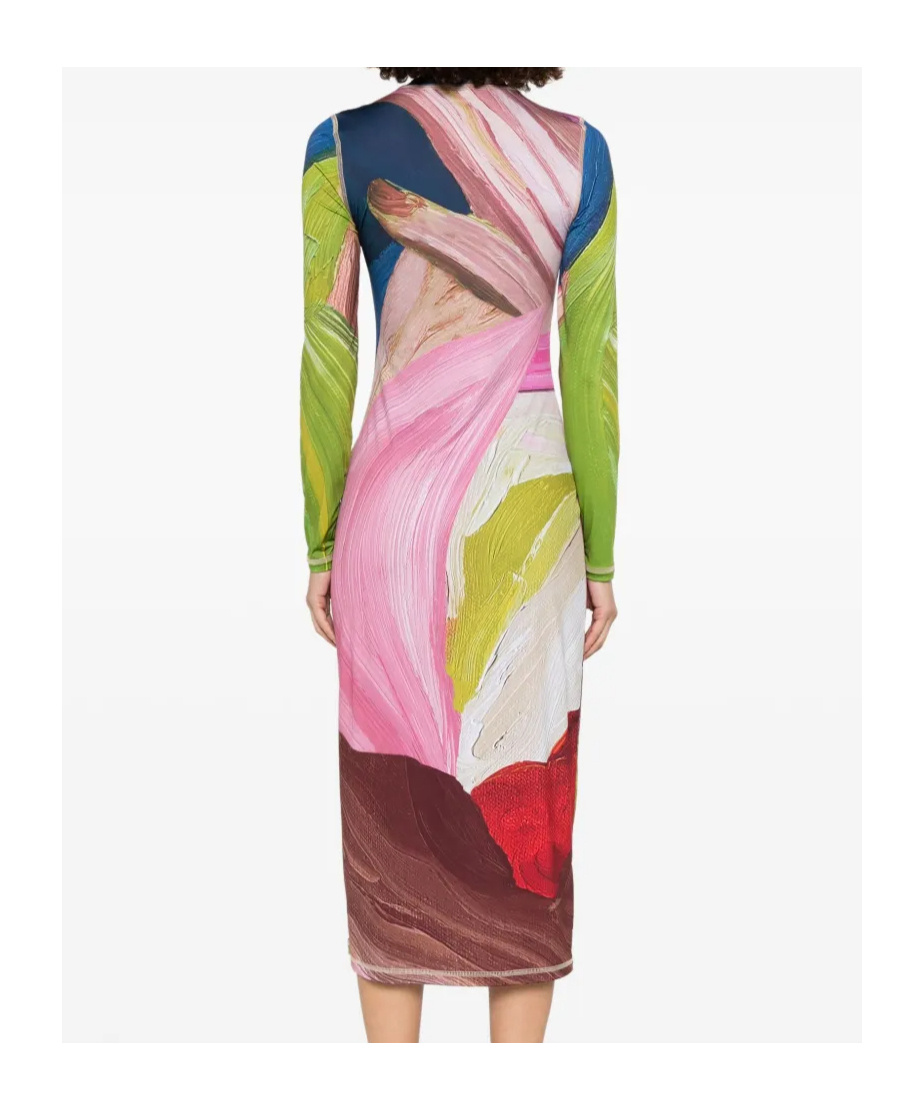 Stine Goya Long-sleeve Midi Dress In Multi