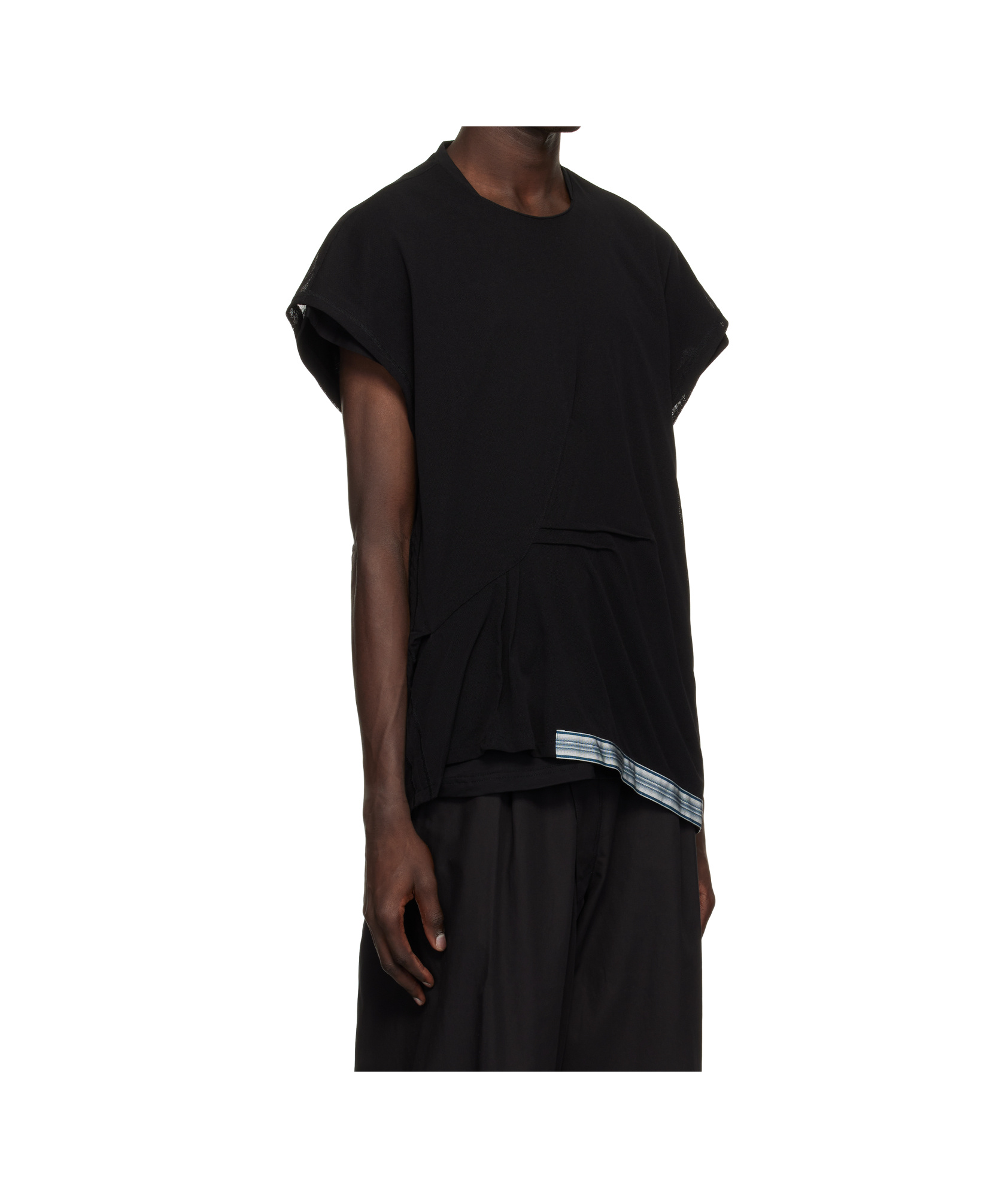 Kiko Kostadinov Inex Mesh Sleeveless T-shirt In Black