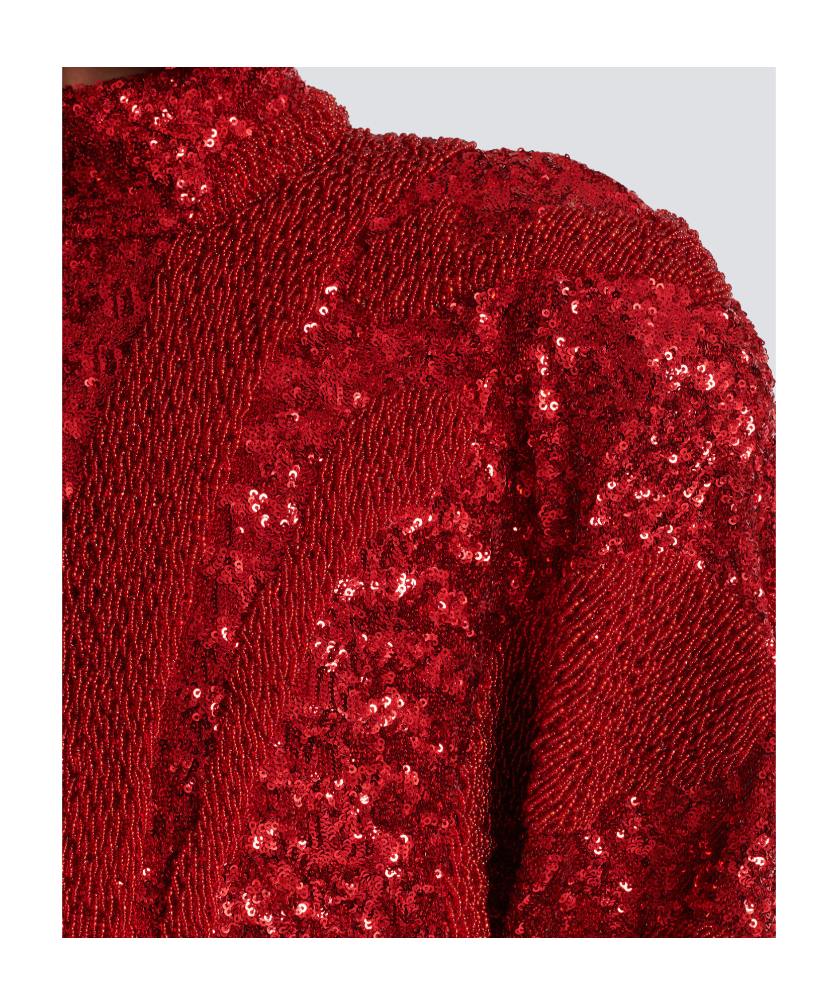 Balmain Short Zebra Sequin Dress In Red