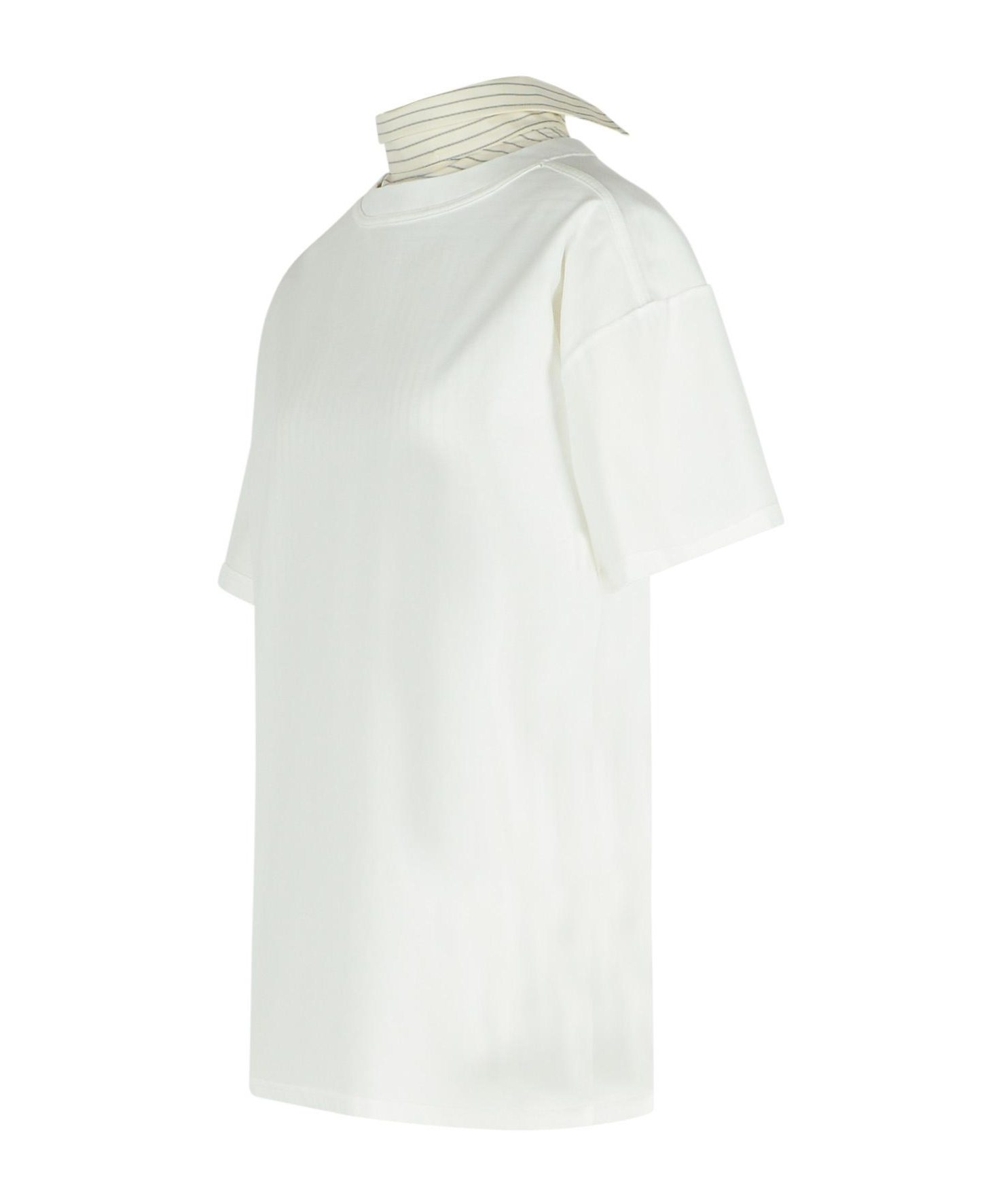 Maison Margiela Inverted White Cotton Shirt Women In White