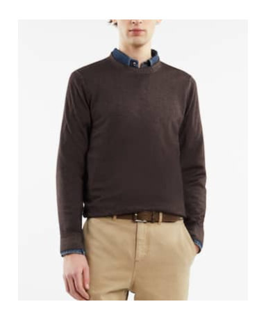 Fay Round Neck Sweater In Black
