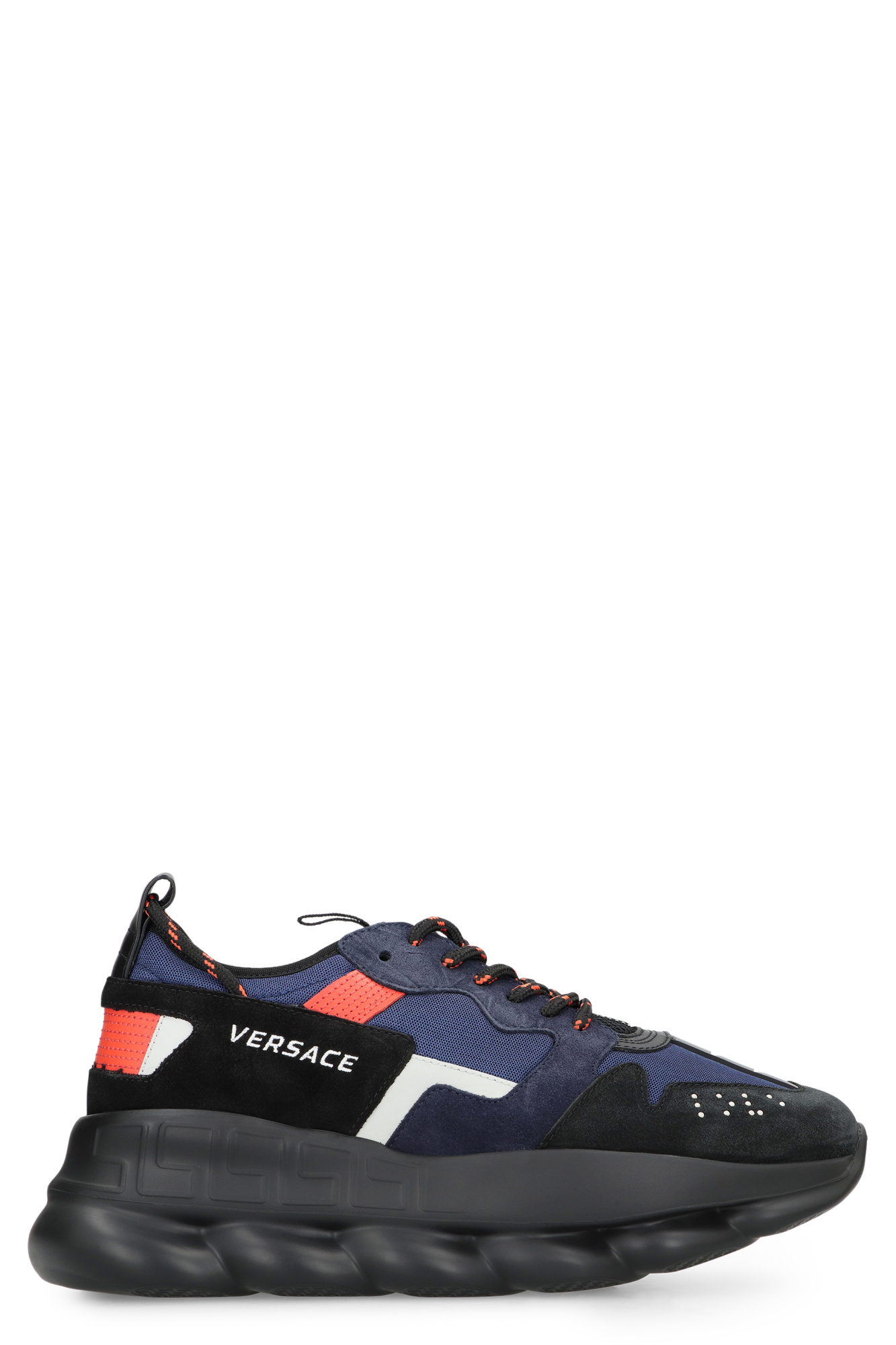 Versace Chain Reaction Chunky Sneakers In Black