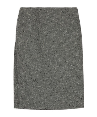 Gucci Seeded Wool Skirt In Gray