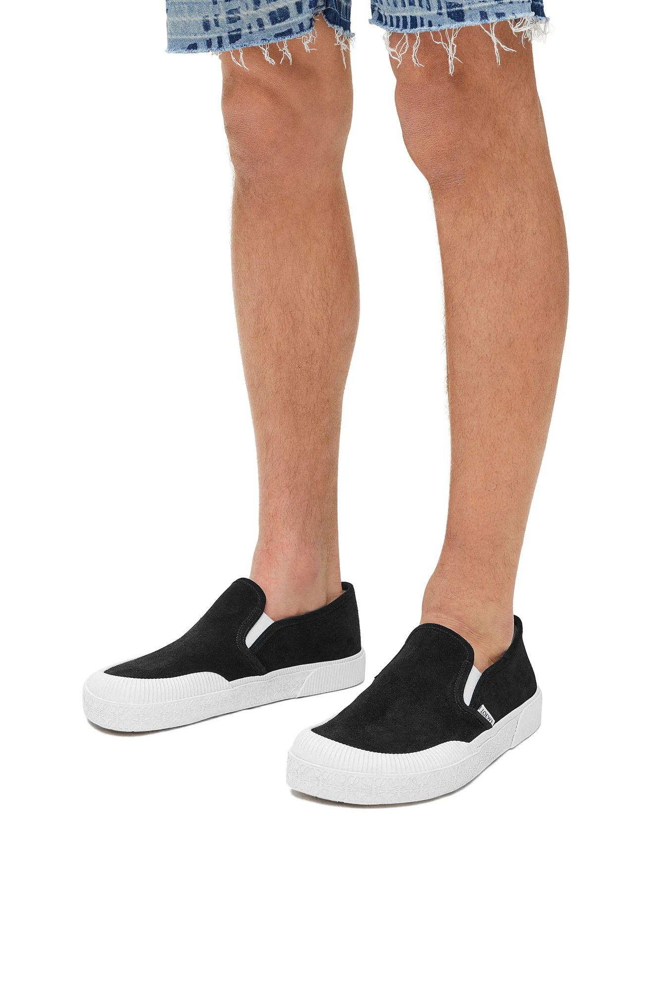 Loewe Womens Black Terra Vulca Contrast-sole Canvas Low-top Trainers In Black