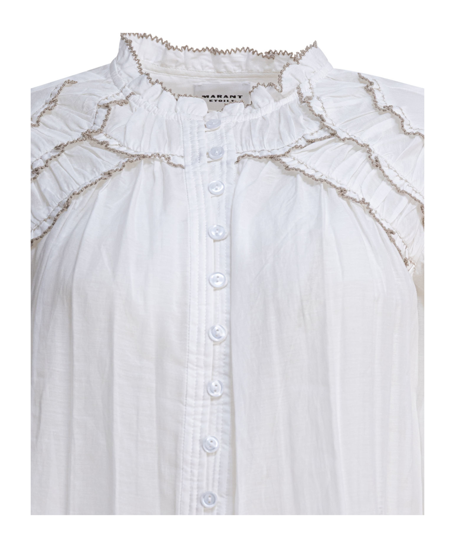 Isabel Marant Étoile Pleated Shirt In White