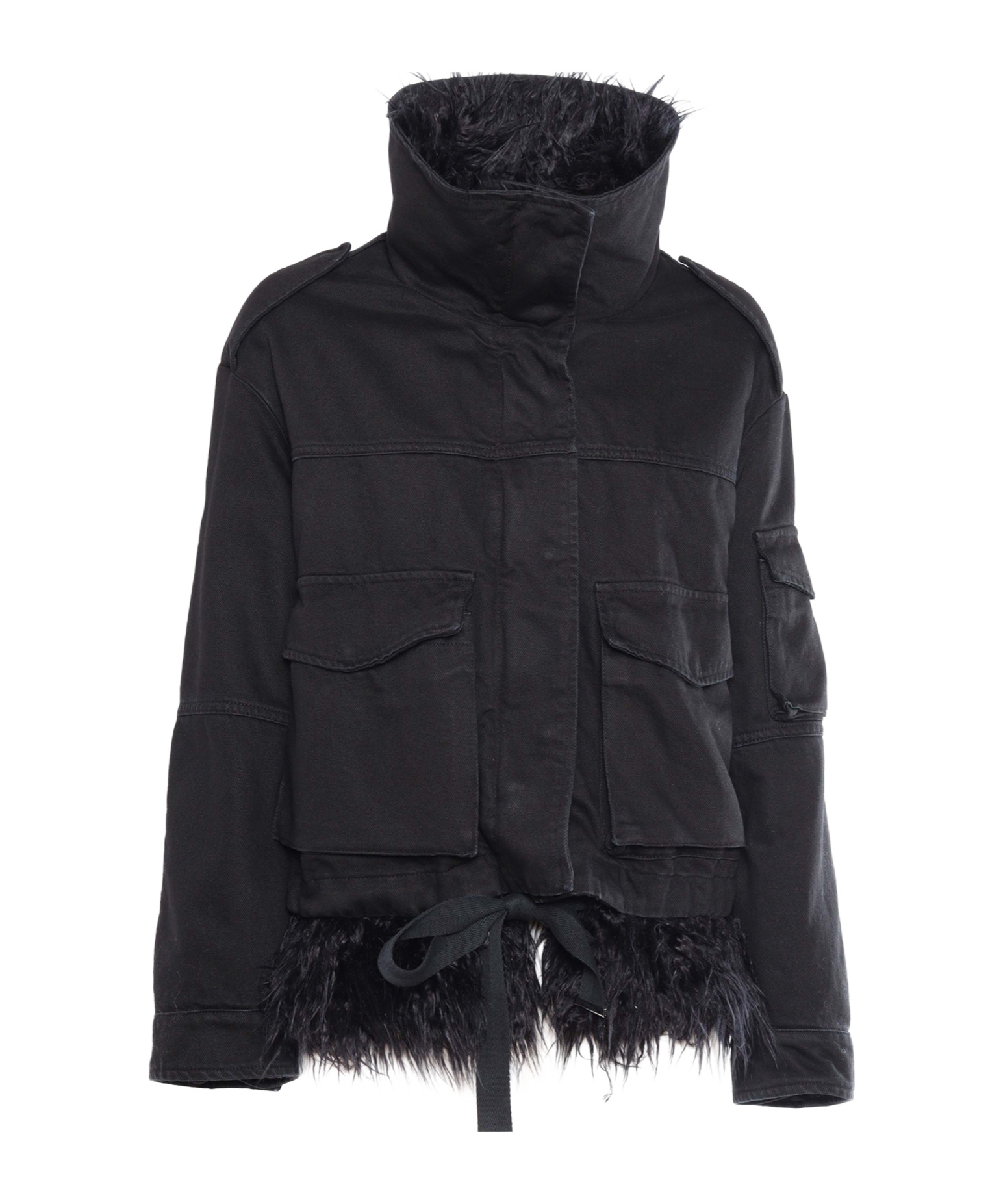 Dondup Denim Jacket In Black