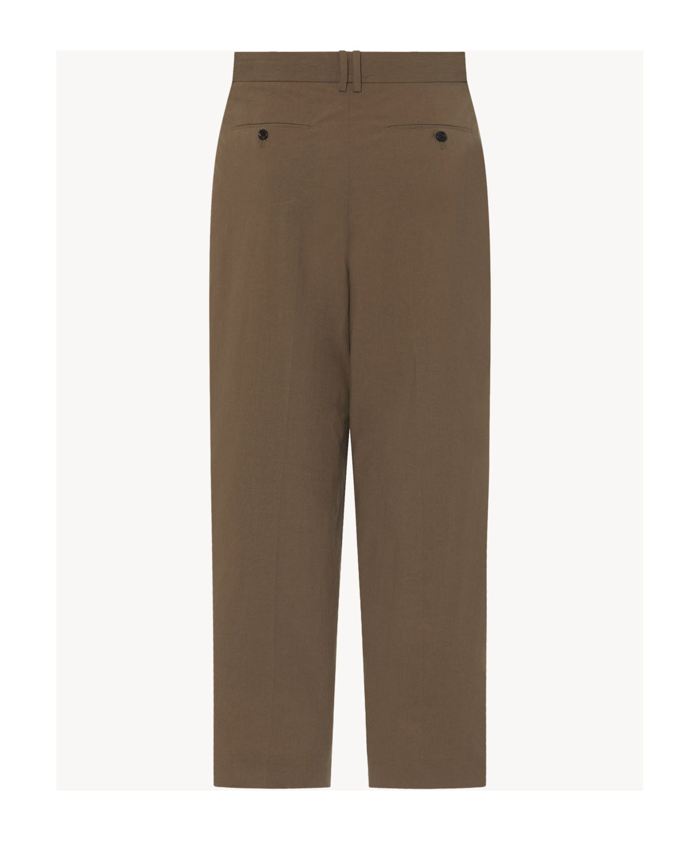 The Row Trousers Front Pleated Belt Loops In Brown