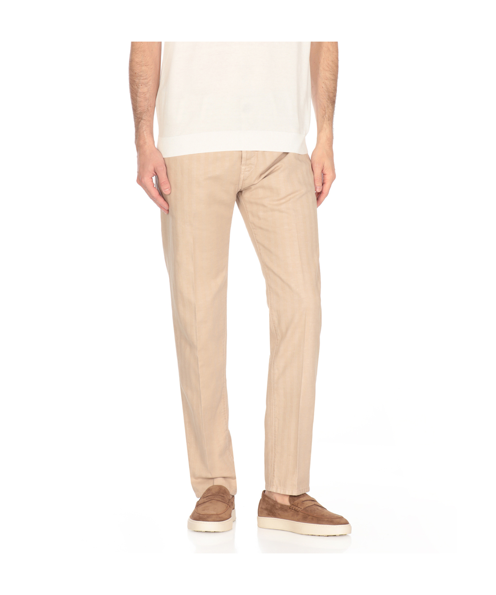 Jacob Cohen Beige Cotton Jeans In Neutral